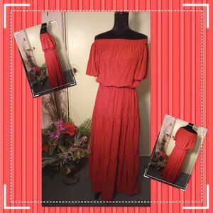 Red Maxi Dress Size XL